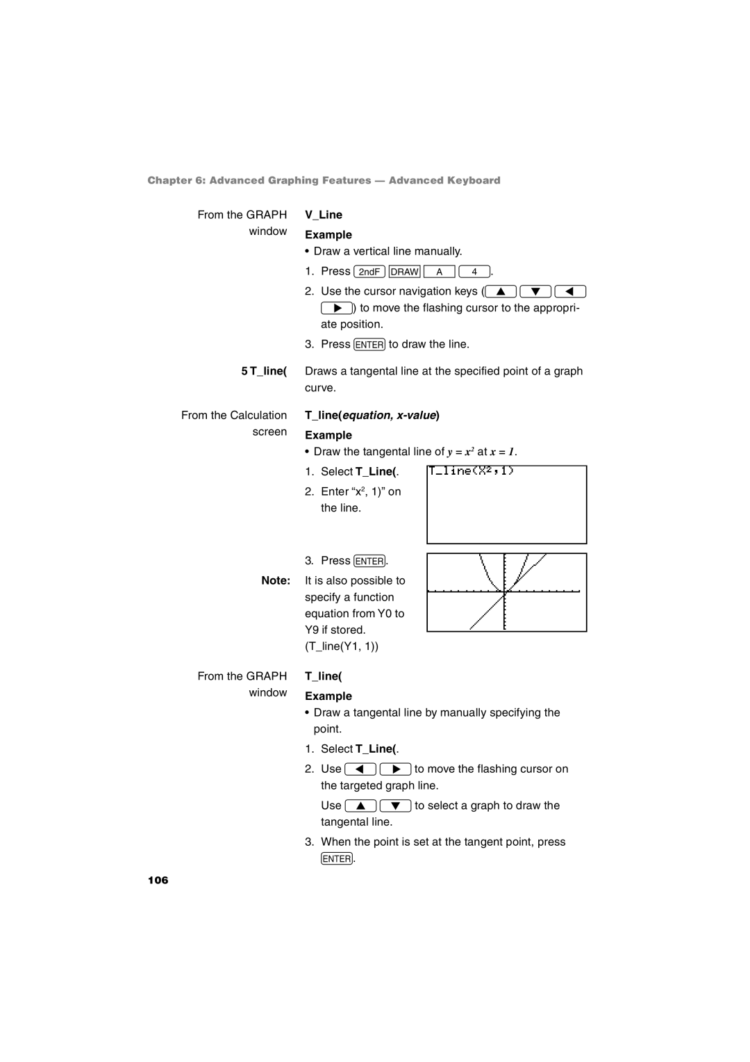 Sharp EL-9900 operation manual VLine Example, Tlineequation, x-value, Tline Example 