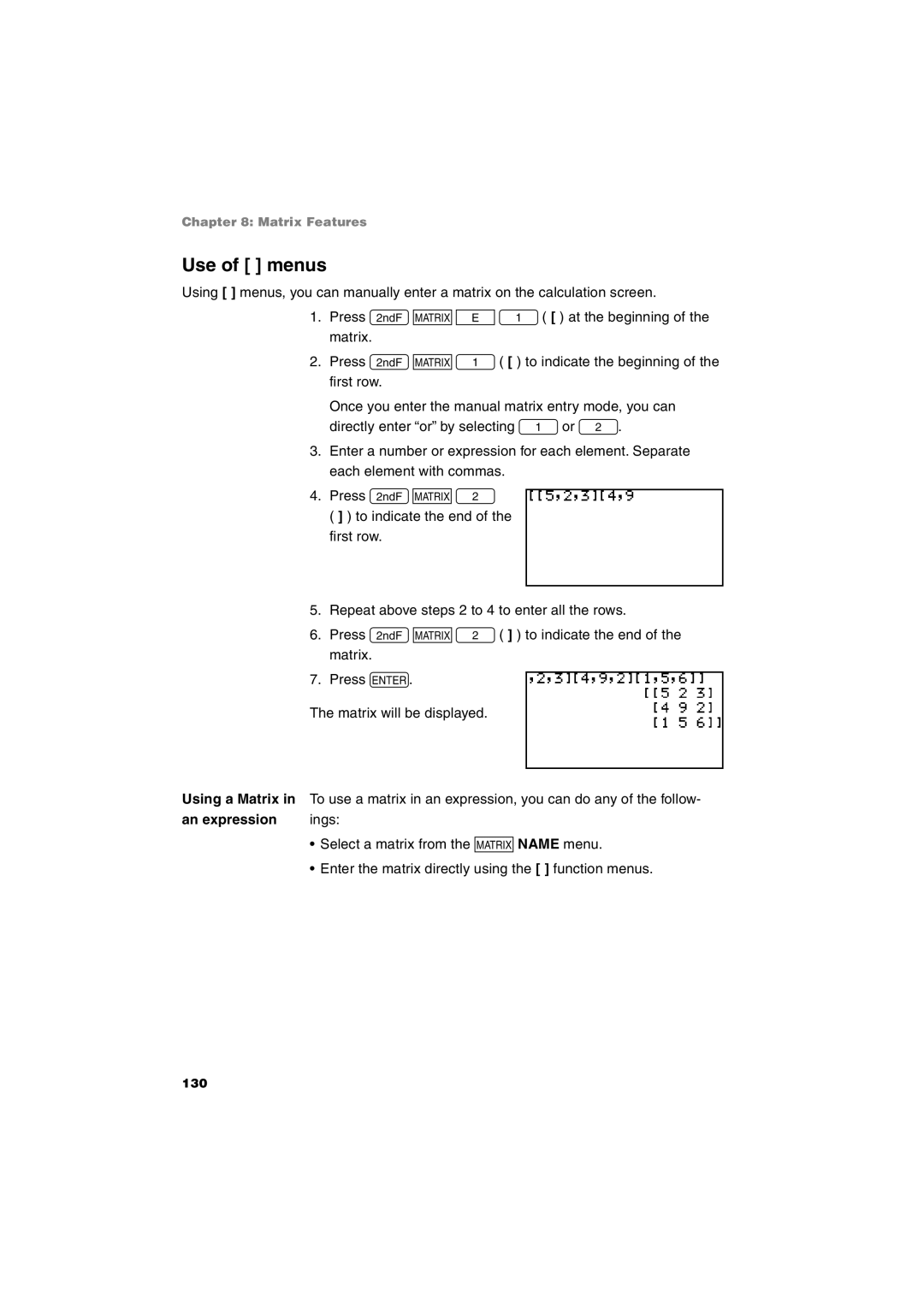 Sharp EL-9900 operation manual Use of menus, An expression 