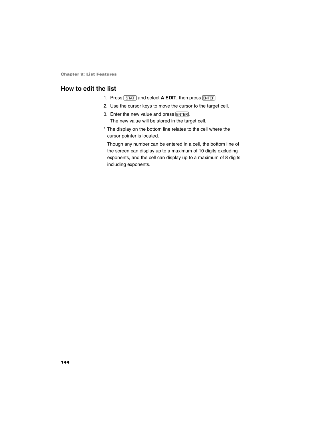 Sharp EL-9900 operation manual How to edit the list 