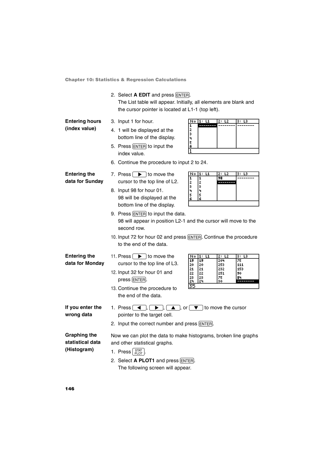 Sharp EL-9900 operation manual Statistics & Regression Calculations 