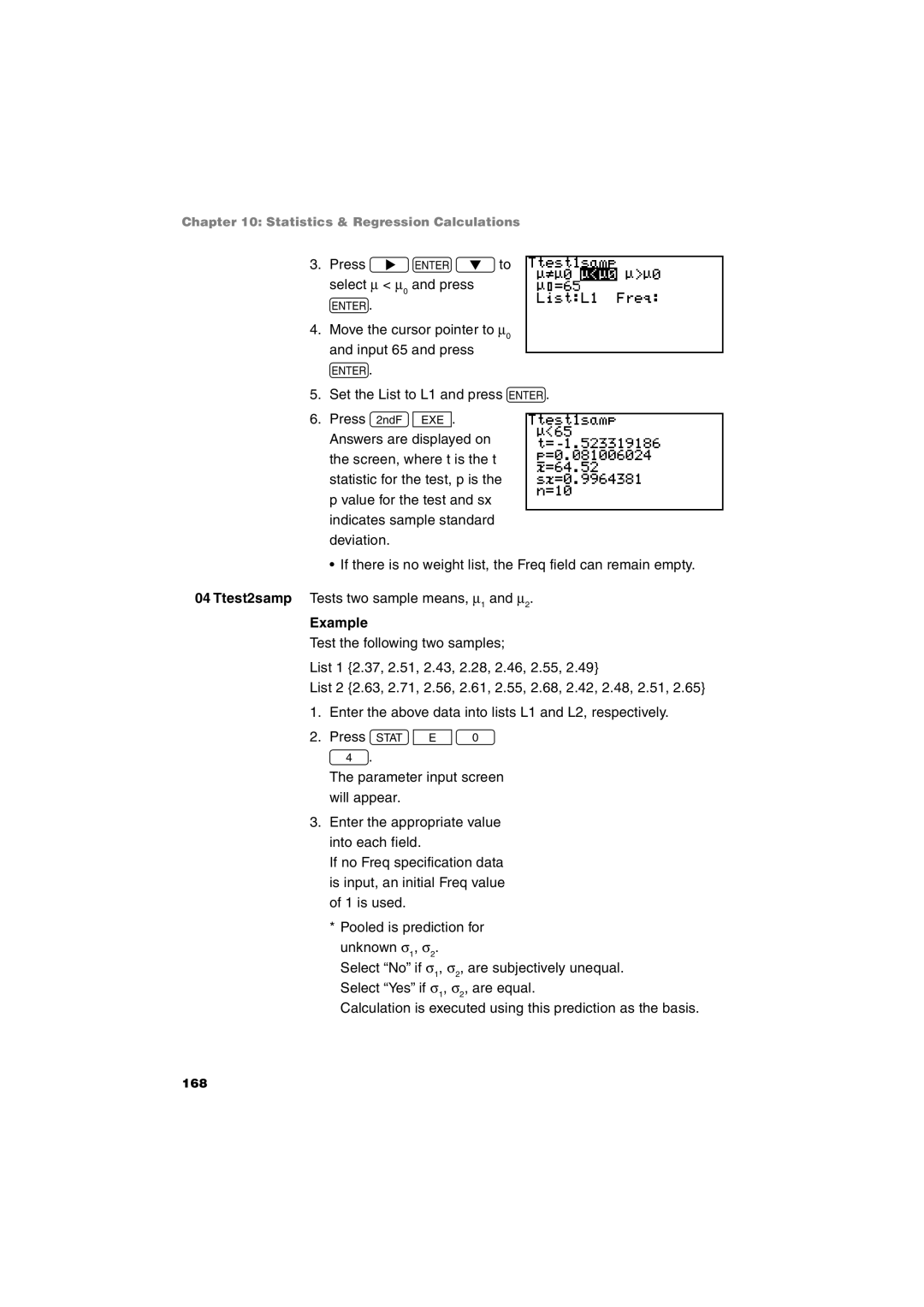 Sharp EL-9900 operation manual 168 