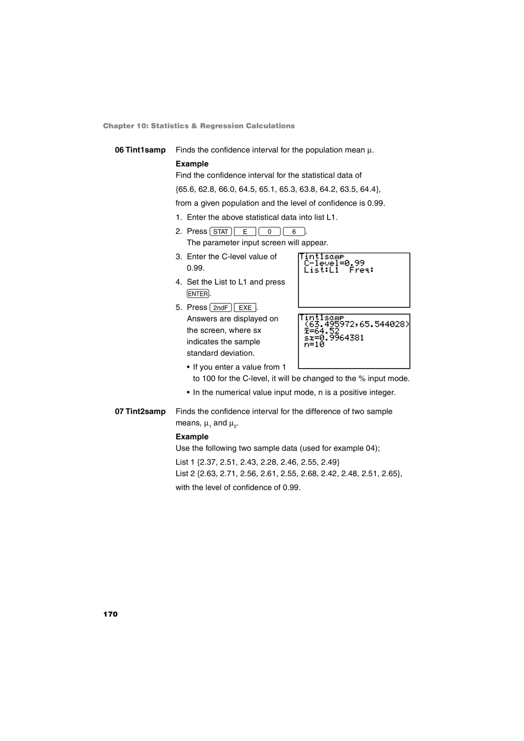 Sharp EL-9900 operation manual 170 