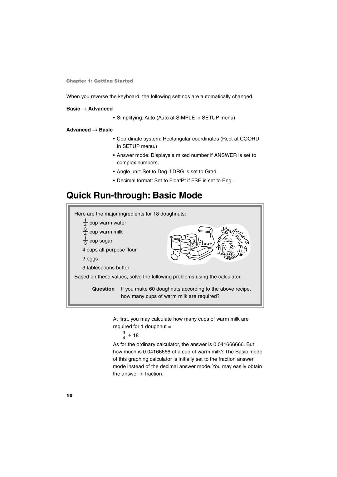 Sharp EL-9900 operation manual Quick Run-through Basic Mode, Basic → Advanced, Advanced → Basic 