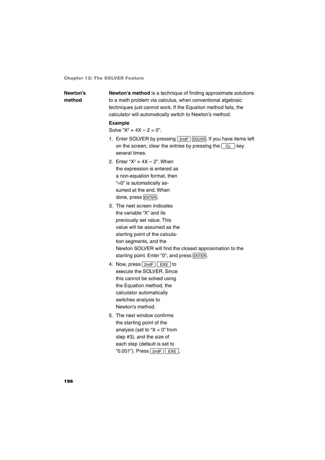 Sharp EL-9900 operation manual Newton’s 