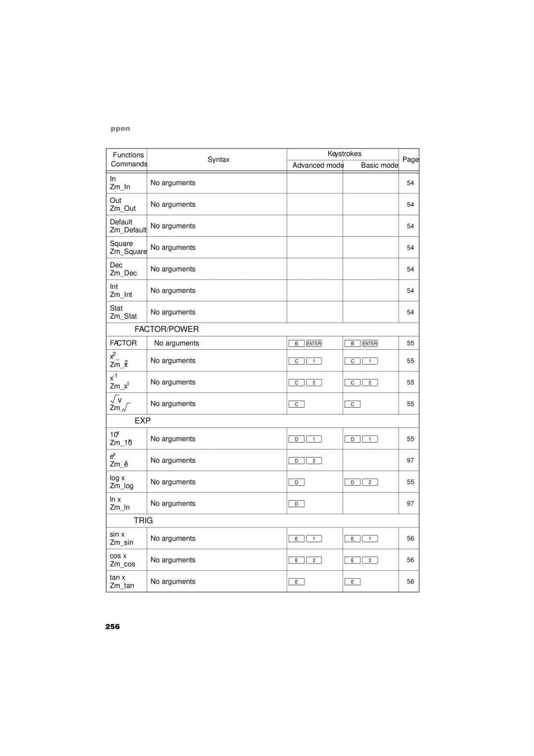 Sharp EL-9900 operation manual Factor/Power, Exp 