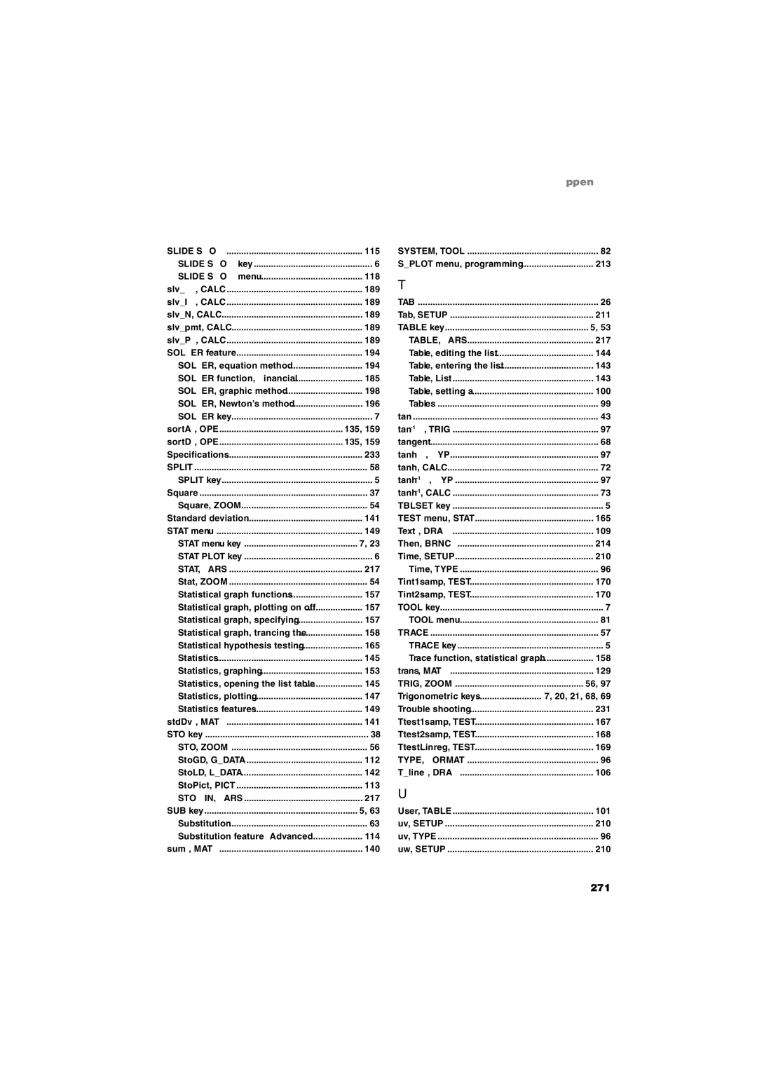 Sharp EL-9900 operation manual 271 