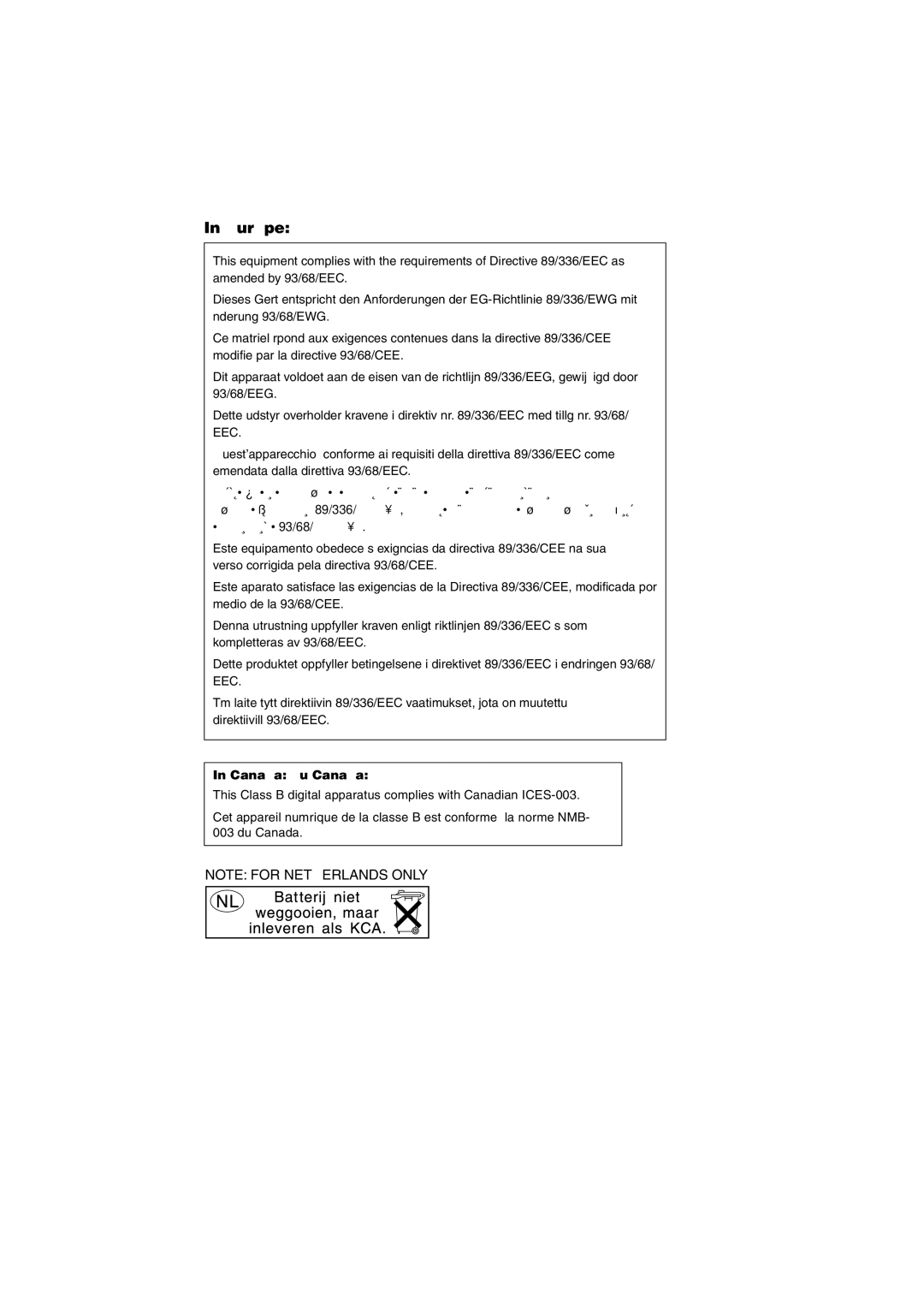 Sharp EL-9900 operation manual Europe 