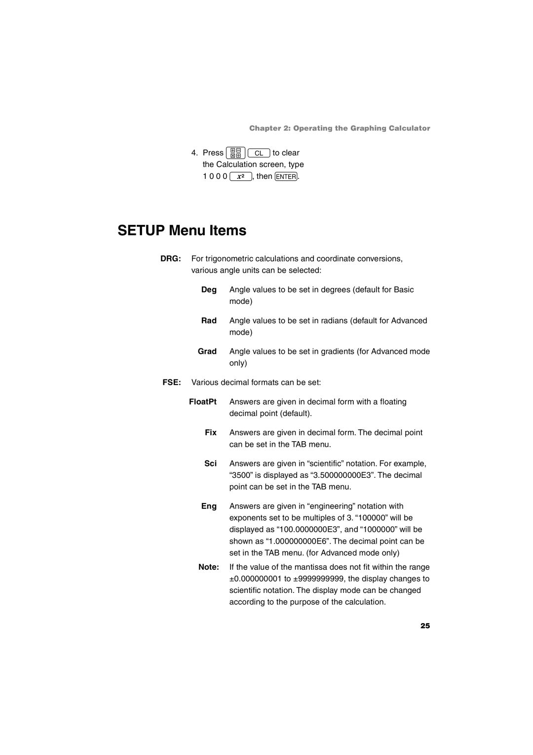 Sharp EL-9900 operation manual Setup Menu Items 