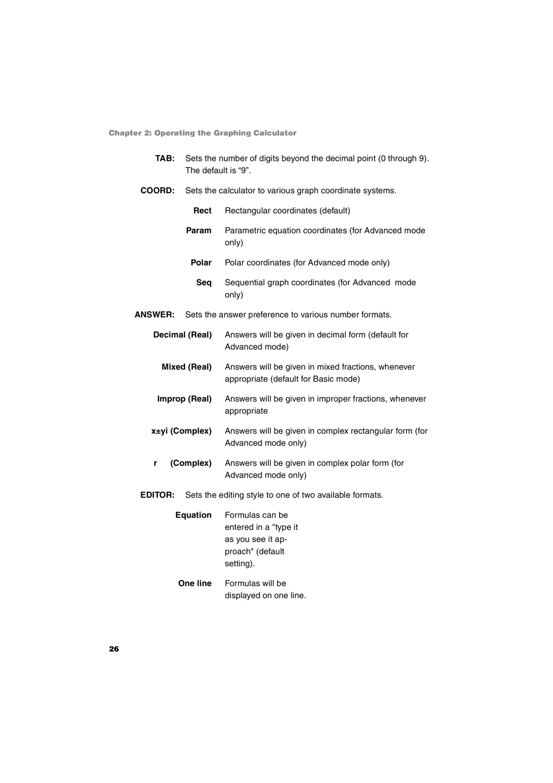 Sharp EL-9900 operation manual Operating the Graphing Calculator 