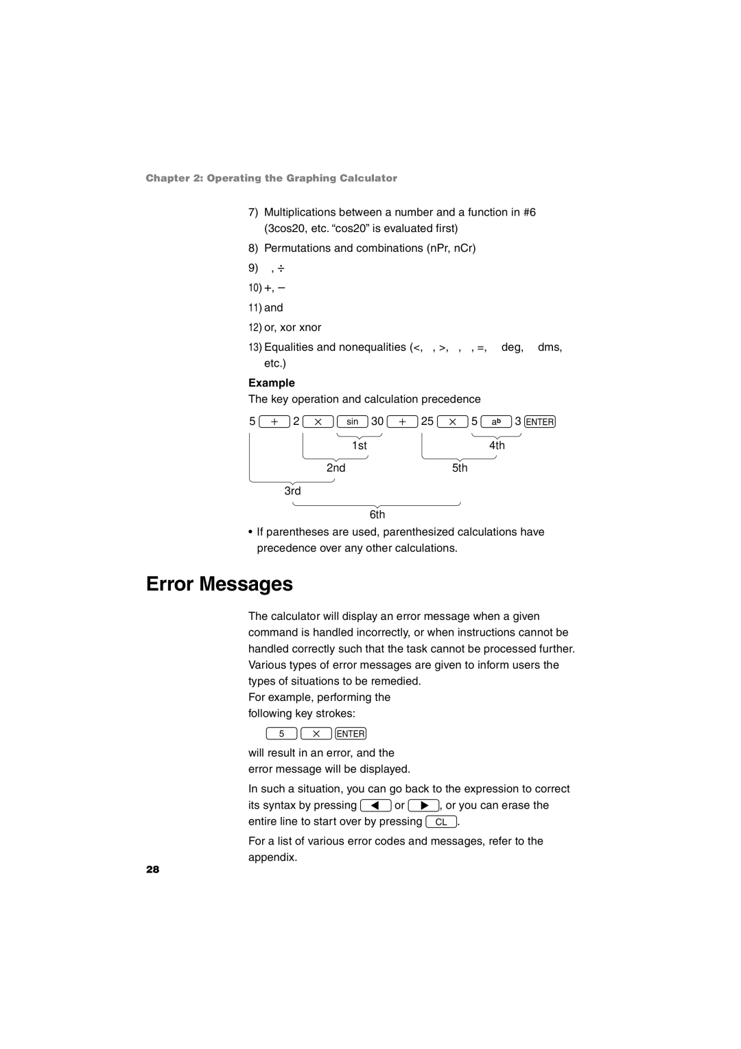 Sharp EL-9900 operation manual Error Messages, 10 + 