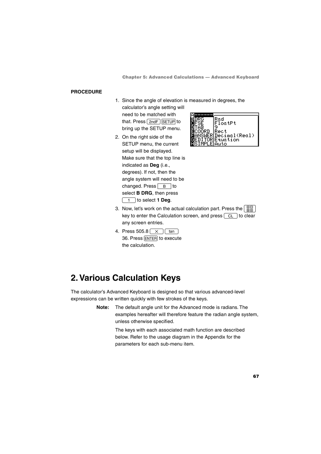 Sharp EL-9900 operation manual Various Calculation Keys, Procedure 