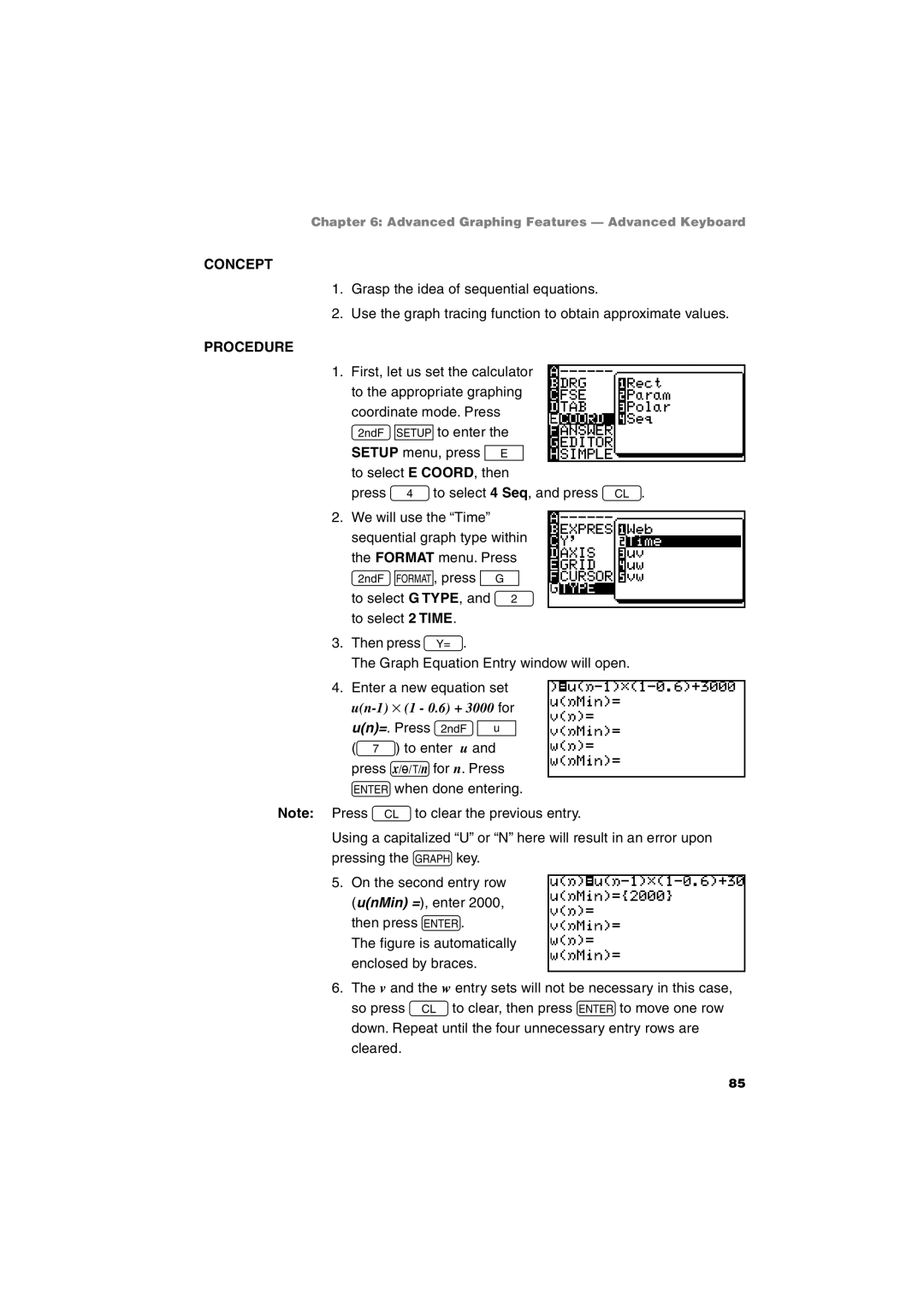 Sharp EL-9900 operation manual Advanced Graphing Features Advanced Keyboard 