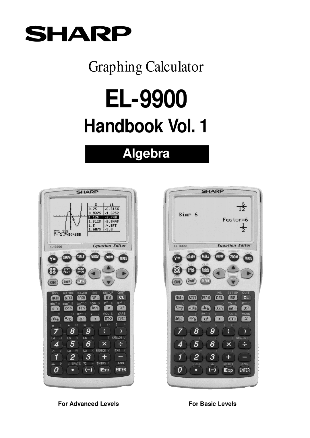 Sharp EL9900 manual EL-9900 