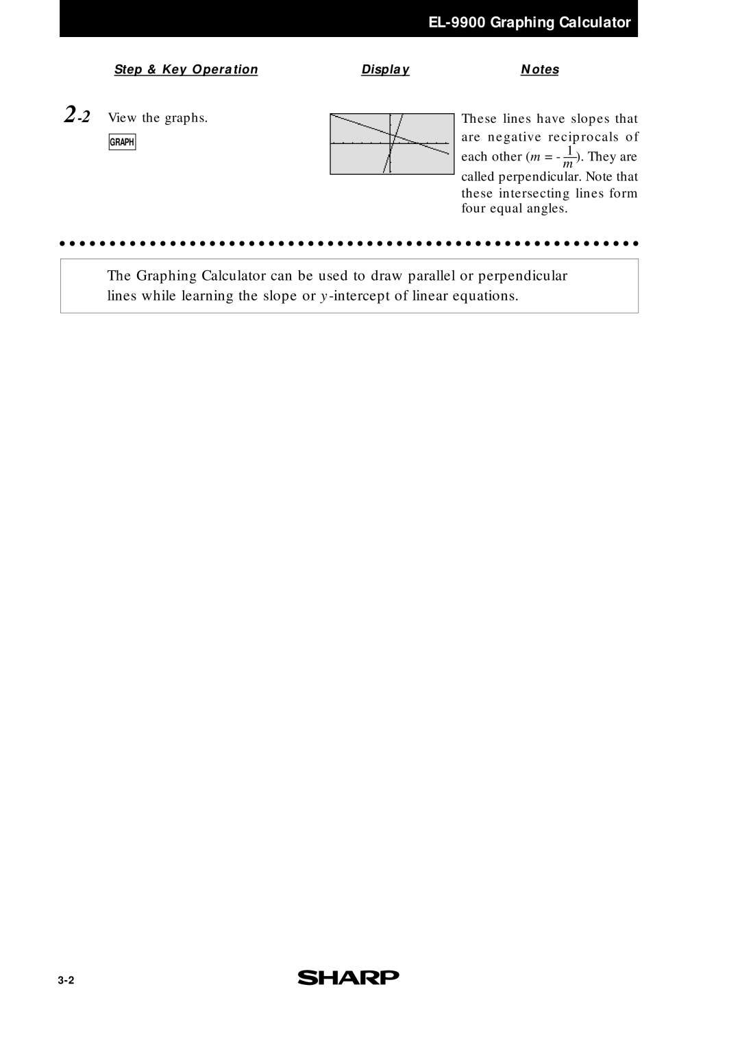 Sharp EL9900 manual 2View the graphs 