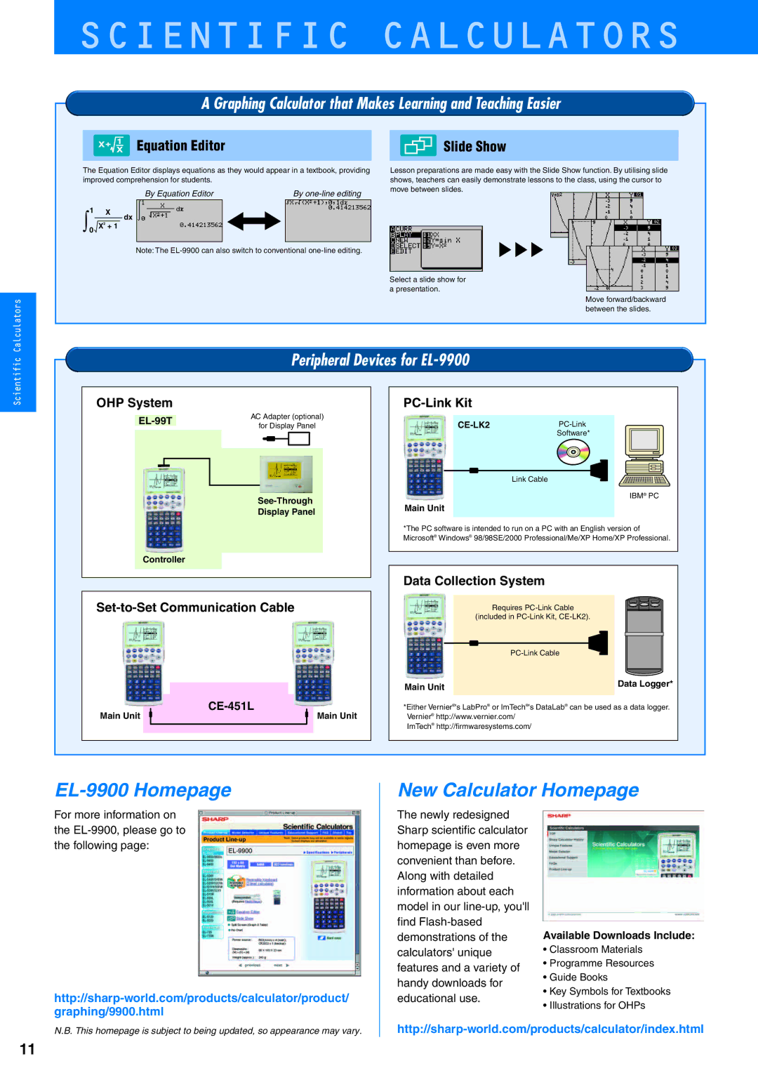 Sharp electronic calculator manual EL-9900 Homepage New Calculator Homepage 