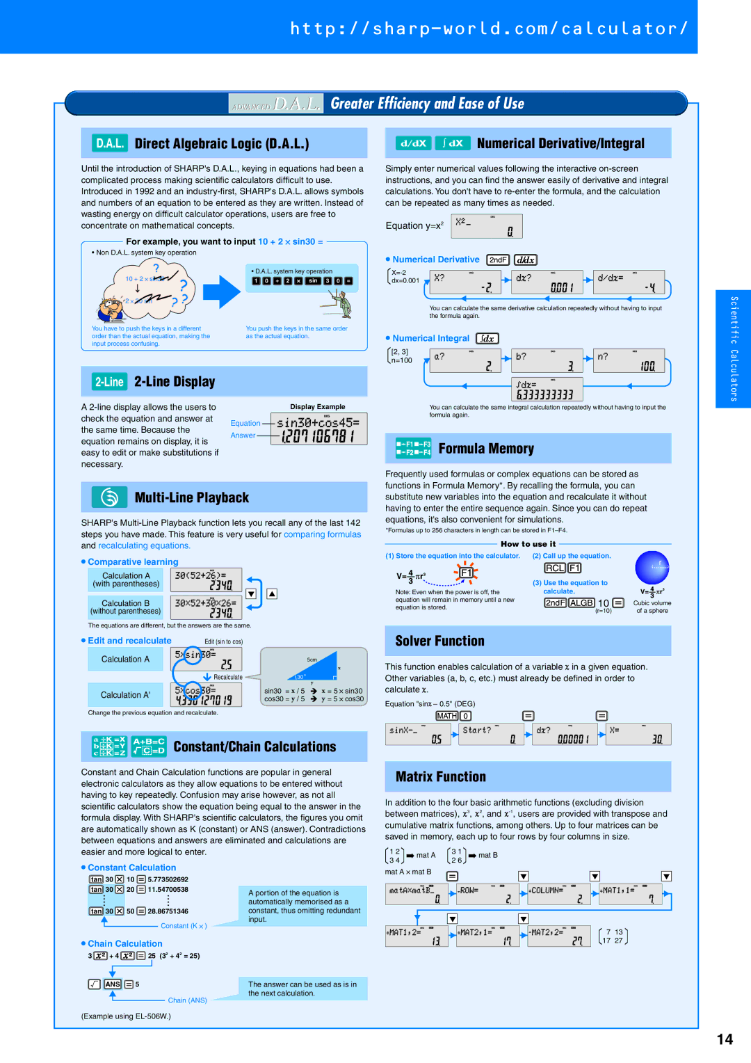 Sharp electronic calculator manual Greater Efficiency and Ease of Use 