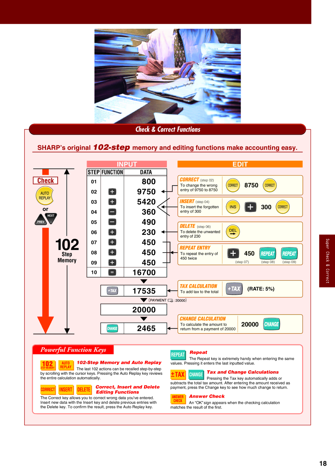 Sharp electronic calculator manual 102 