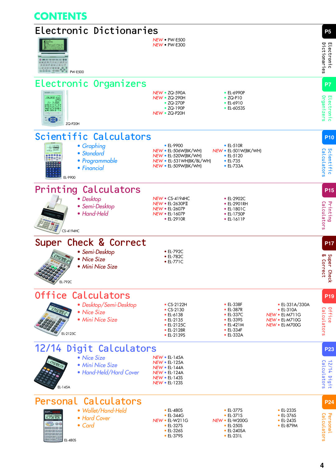 Sharp electronic calculator Electronic Dictionaries, Electronic Organizers, Scientific Calculators, Printing Calculators 