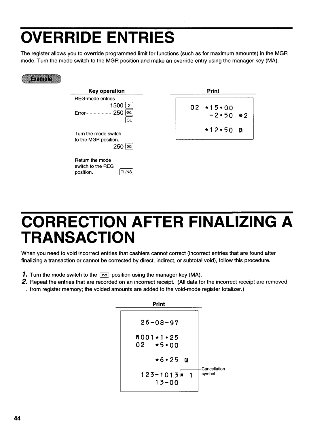 Sharp electronic cash register manual 