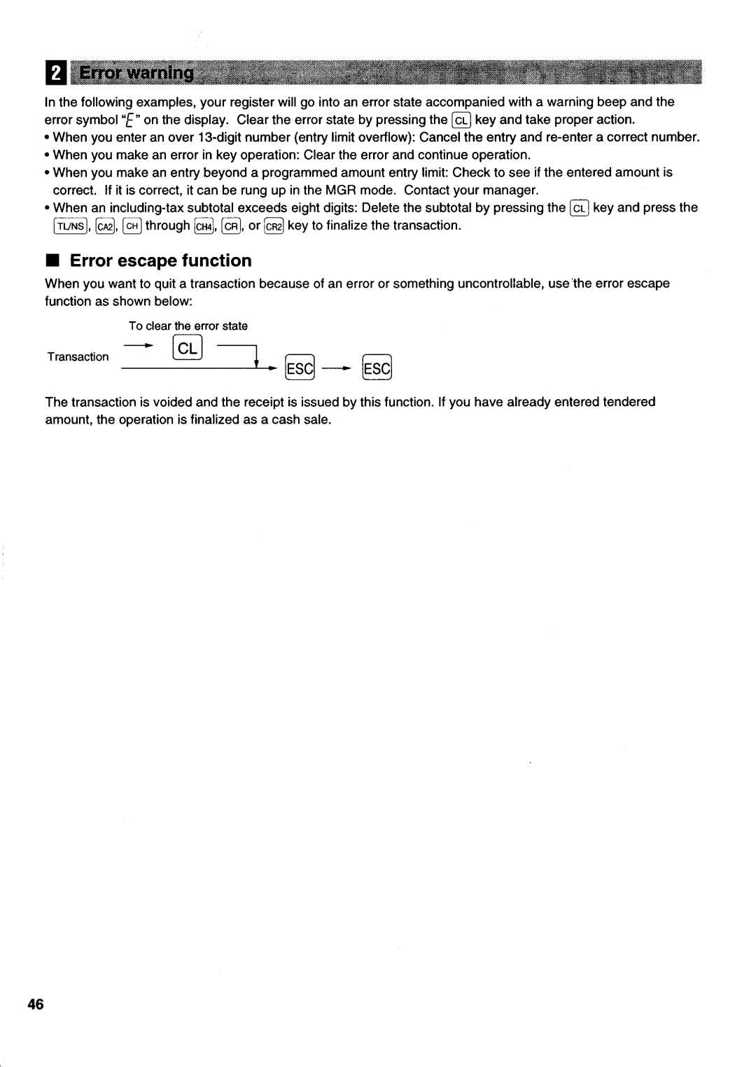 Sharp electronic cash register manual 