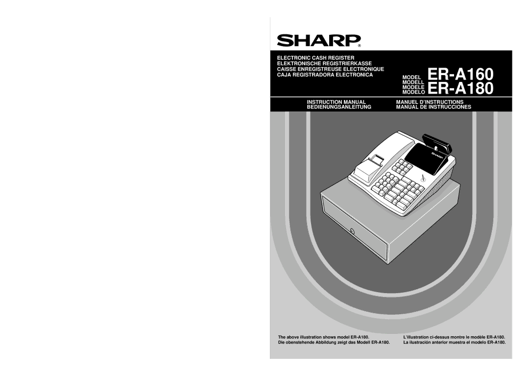 Sharp instruction manual ER-A160 ER-A180 