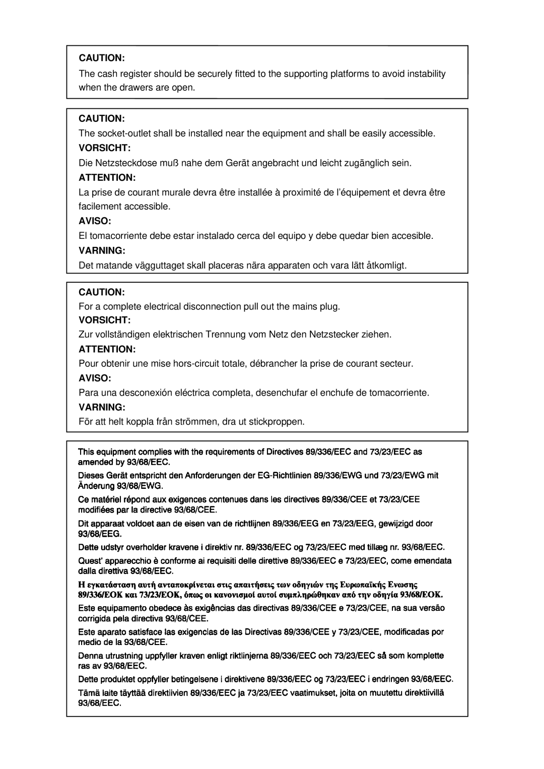 Sharp ER-A160, ER-A180 instruction manual Aviso 