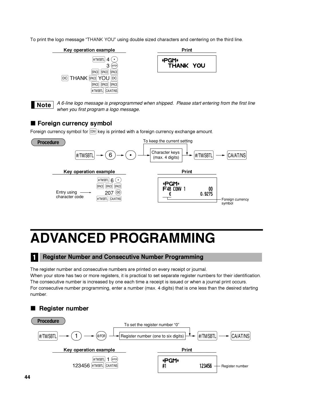 Sharp ER-A242 instruction manual Advanced Programming, SSS sA, S1 @ 