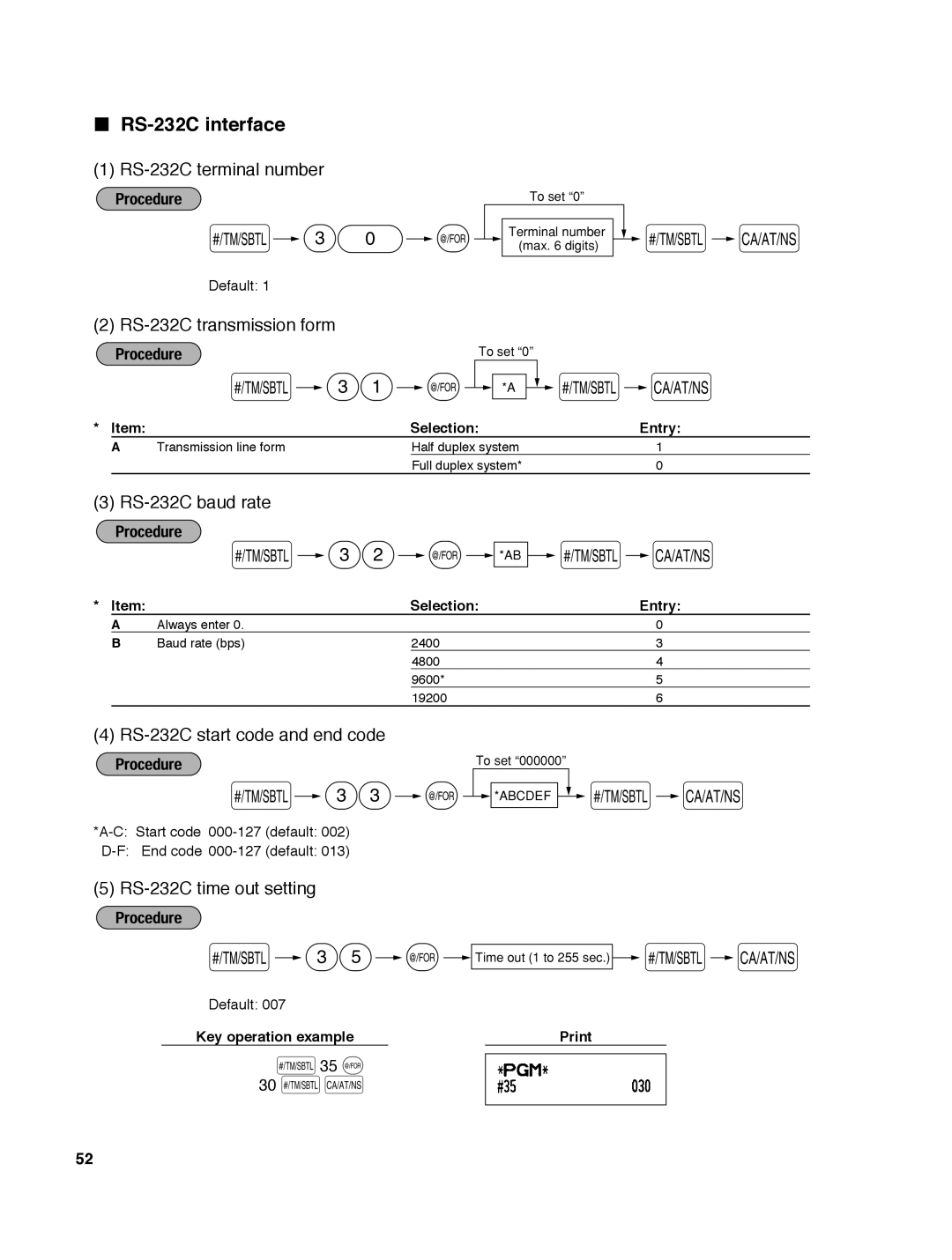 Sharp ER-A242 instruction manual RS-232C interface, 35 @ 30 sA 