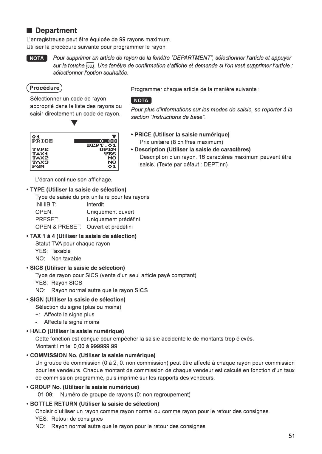 Sharp ER-A347A instruction manual Department 