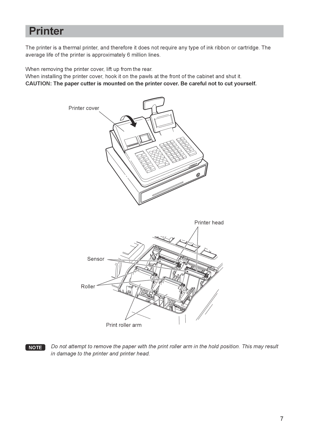 Sharp ER-A347A instruction manual Printer 