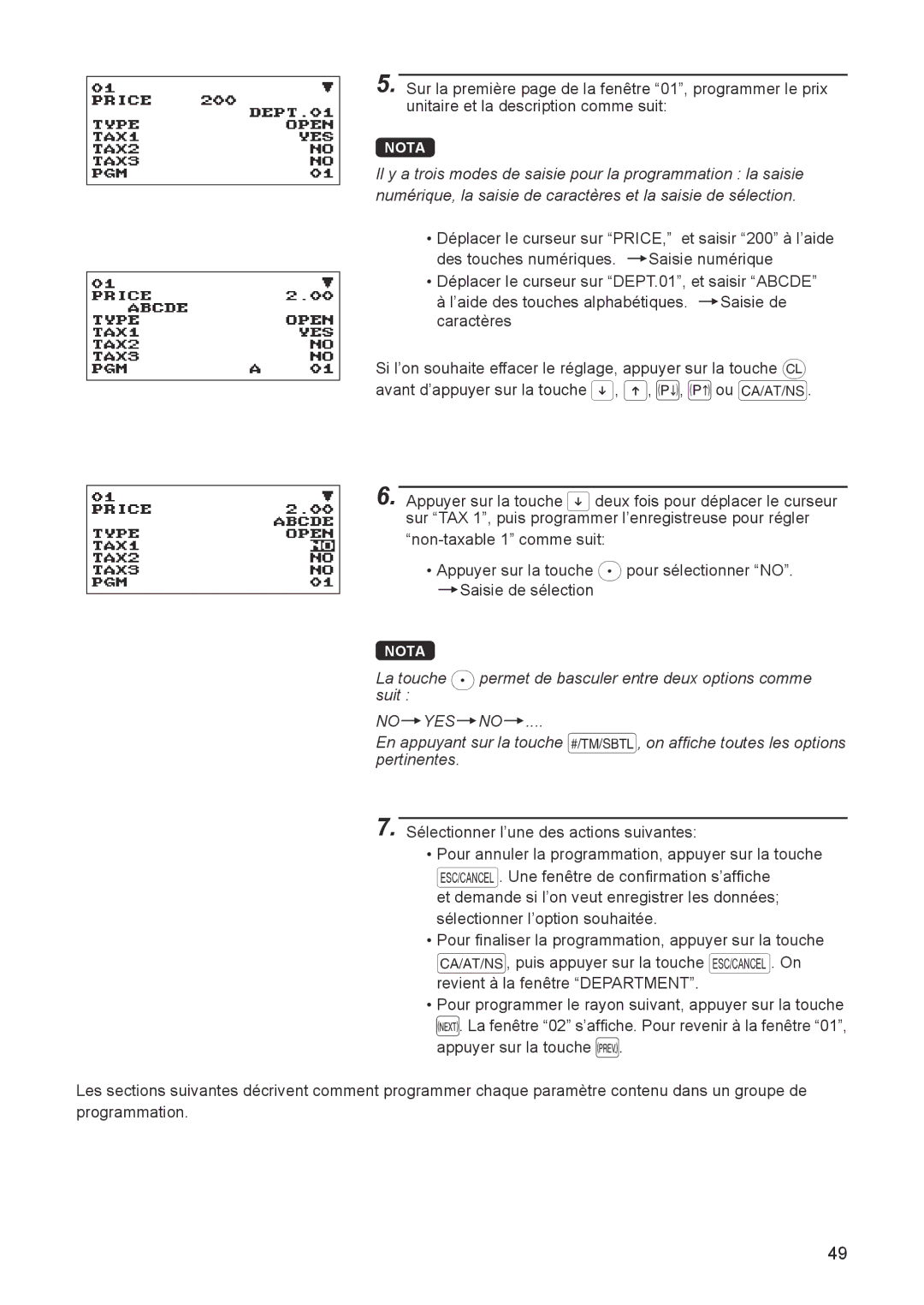 Sharp ER-A347A instruction manual Nota 