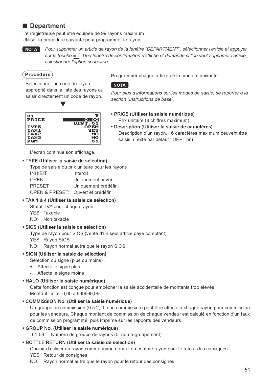 Sharp ER-A347A instruction manual Department 