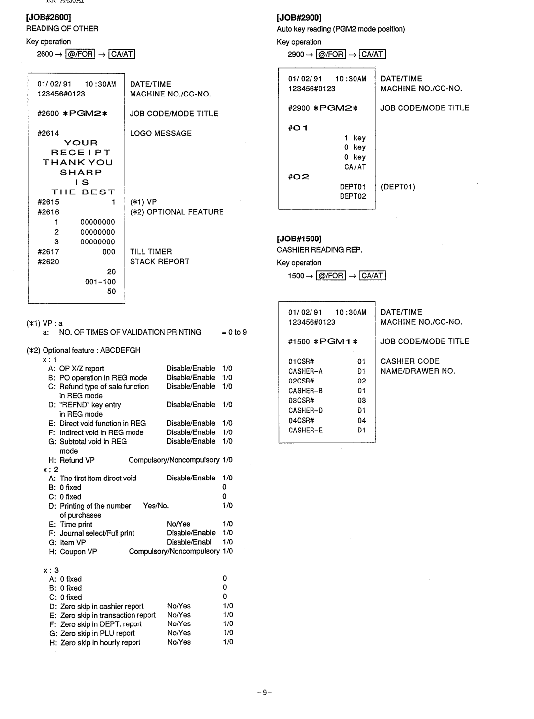 Sharp ER-A430 manual 