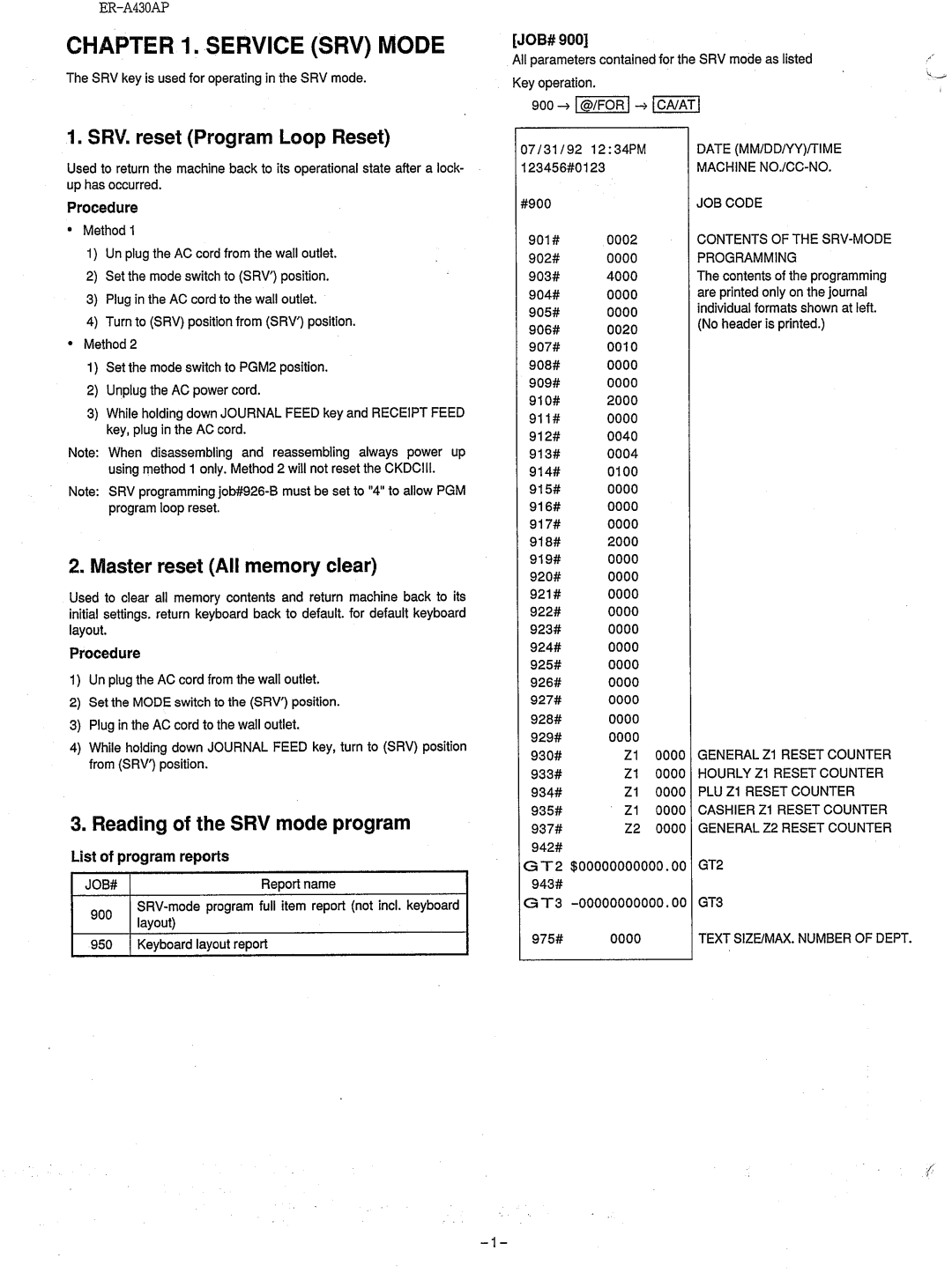 Sharp ER-A430 manual 