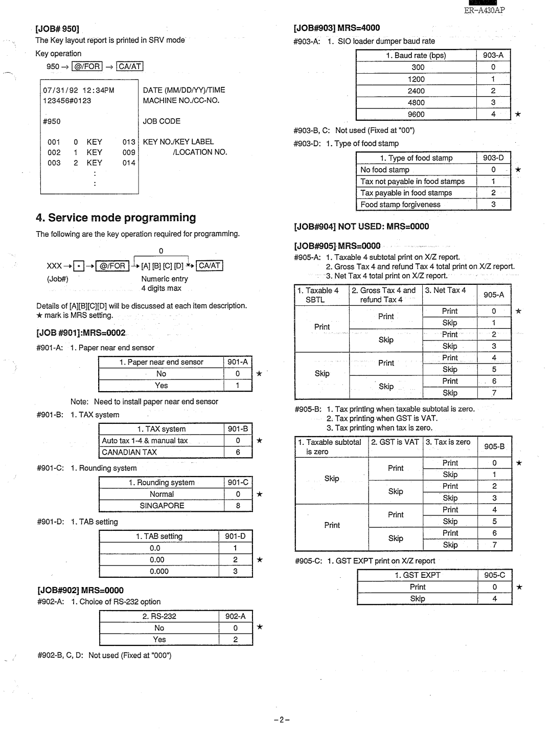 Sharp ER-A430 manual 