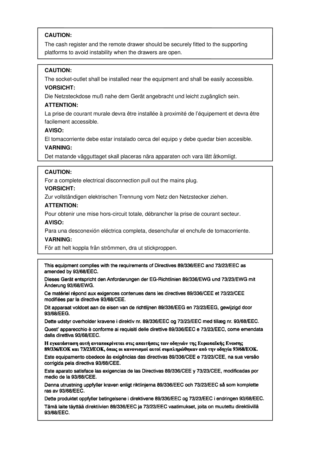 Sharp ER-A440 instruction manual Aviso 