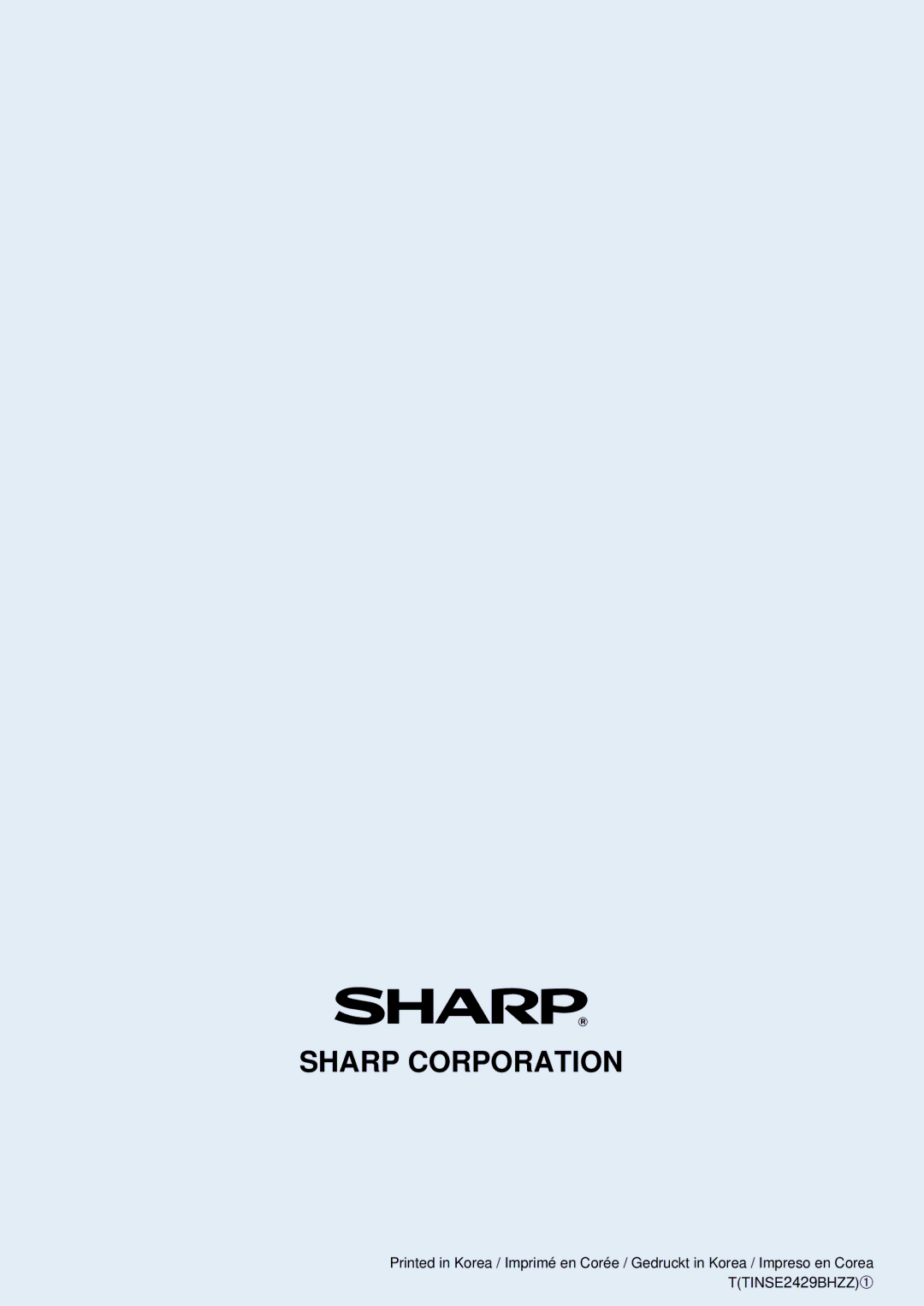 Sharp ER-A440S instruction manual Sharp Corporation 