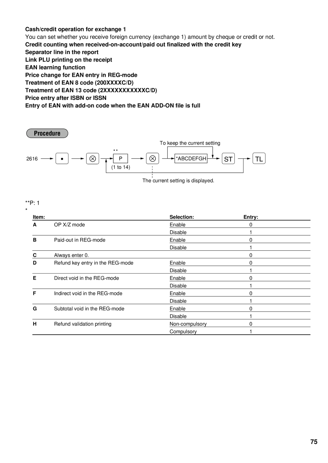 Sharp ER-A440S instruction manual Cash/credit operation for exchange 