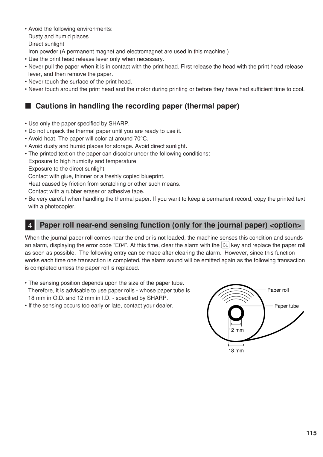 Sharp ER-A450 instruction manual 115 