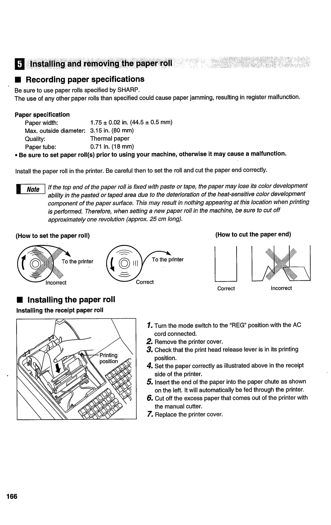 Sharp ER-A450T manual 