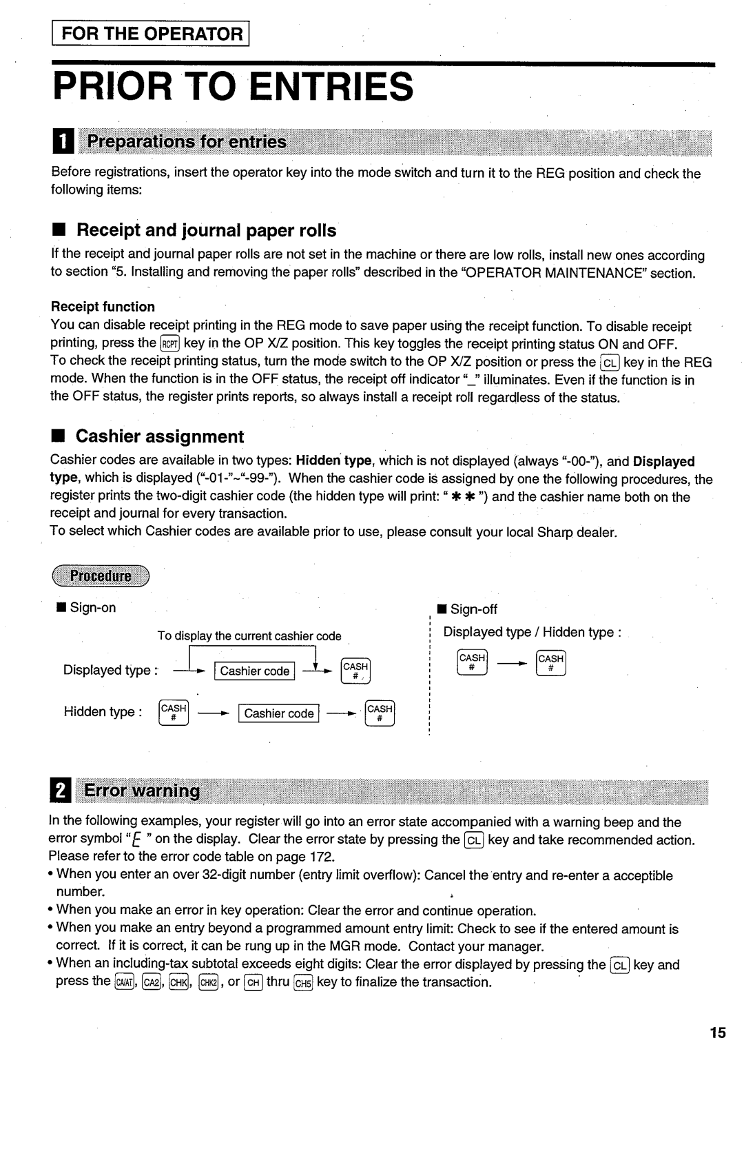 Sharp ER-A450T manual 