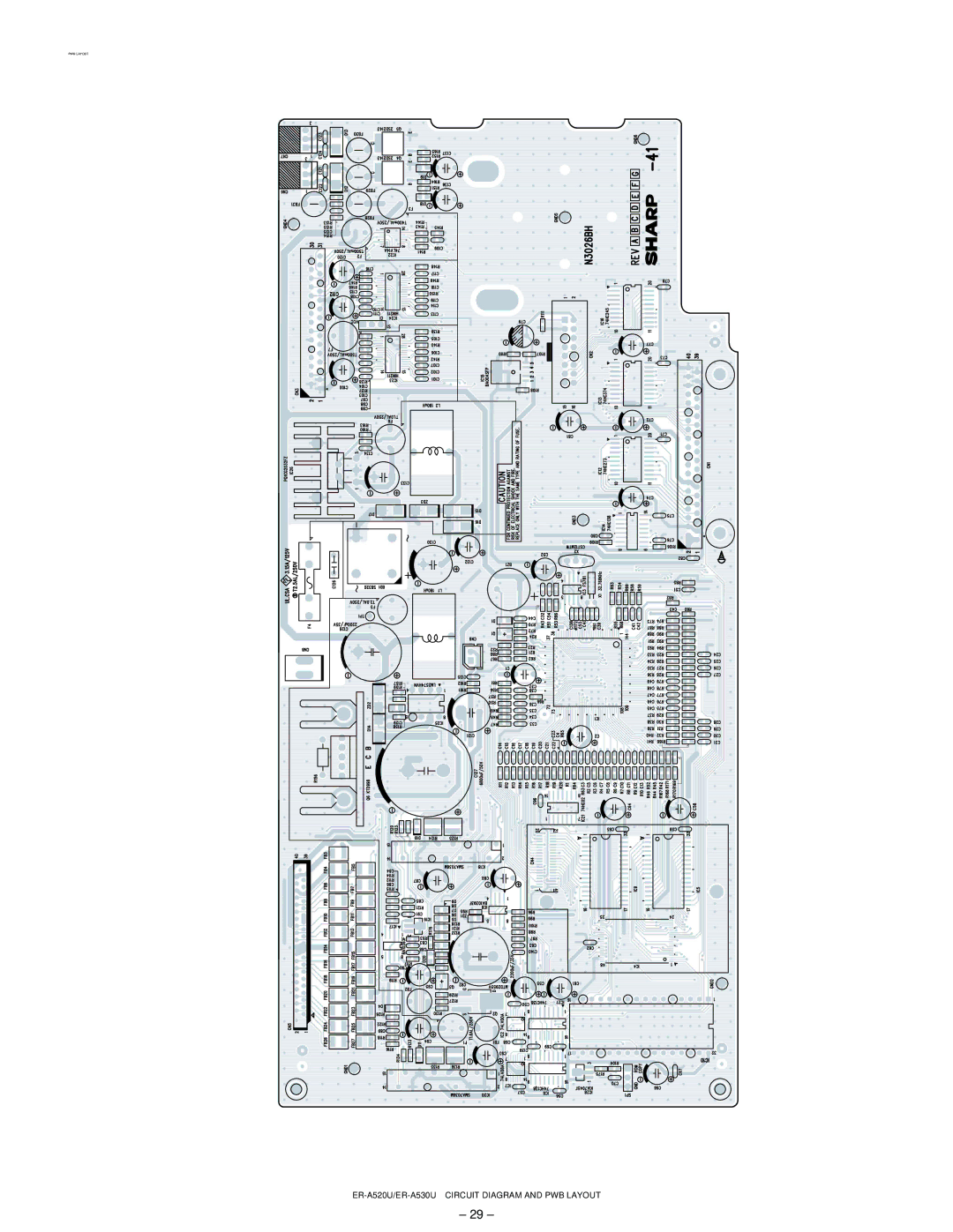 Sharp service manual ER-A520U/ER-A530U Circuit Diagram and PWB Layout 