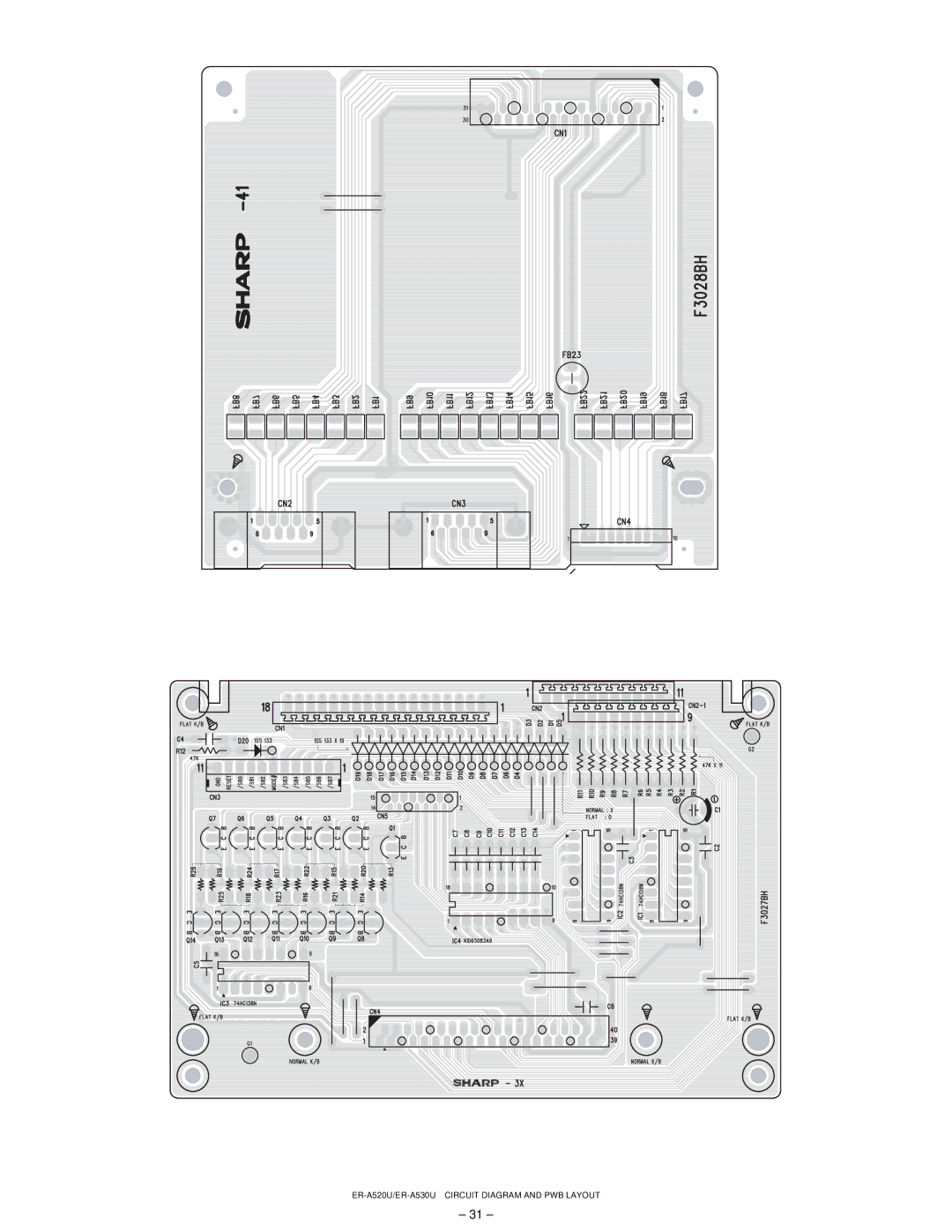 Sharp service manual ER-A520U/ER-A530U Circuit Diagram and PWB Layout 