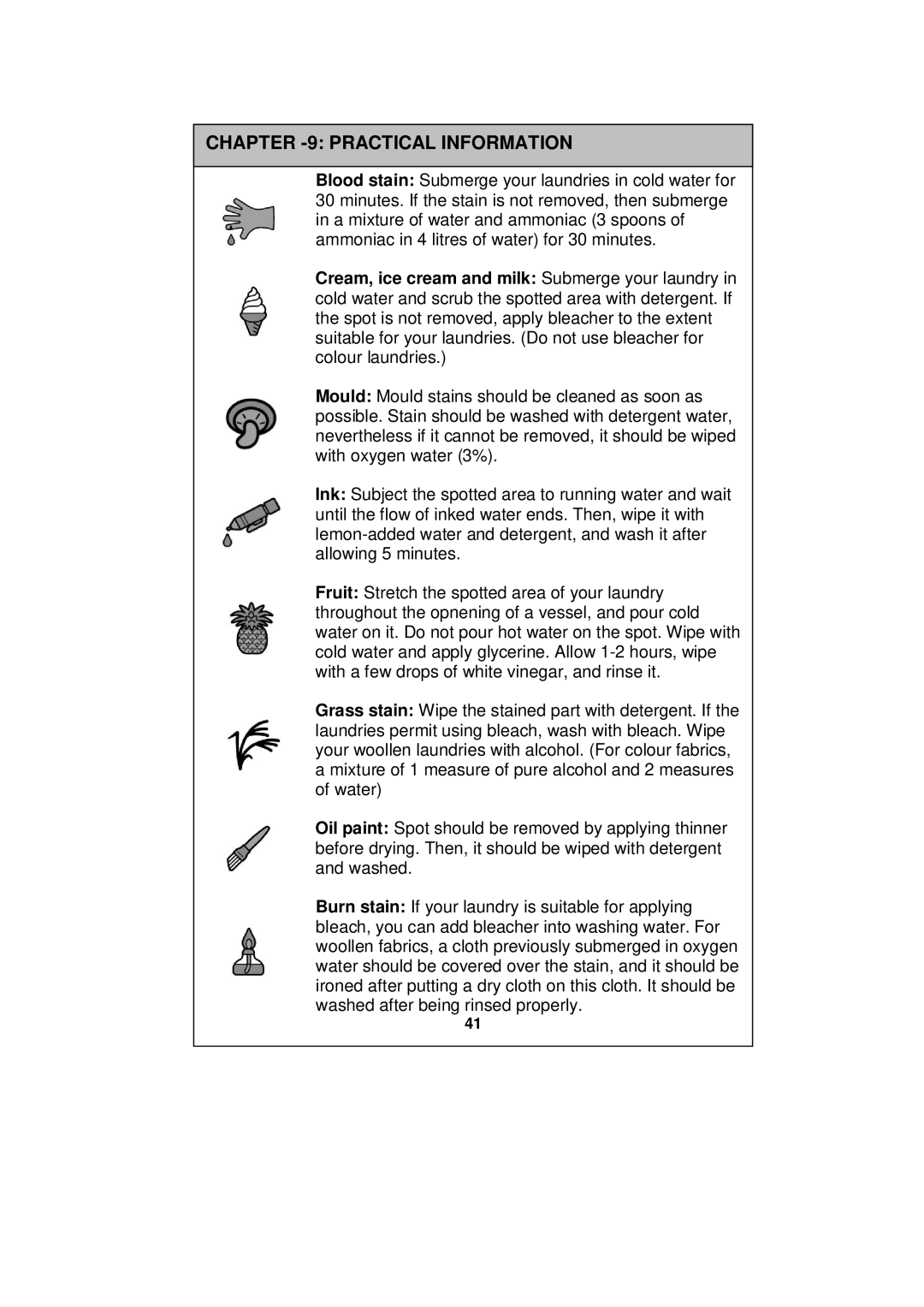 Sharp ESV80HA user manual Practical Information 