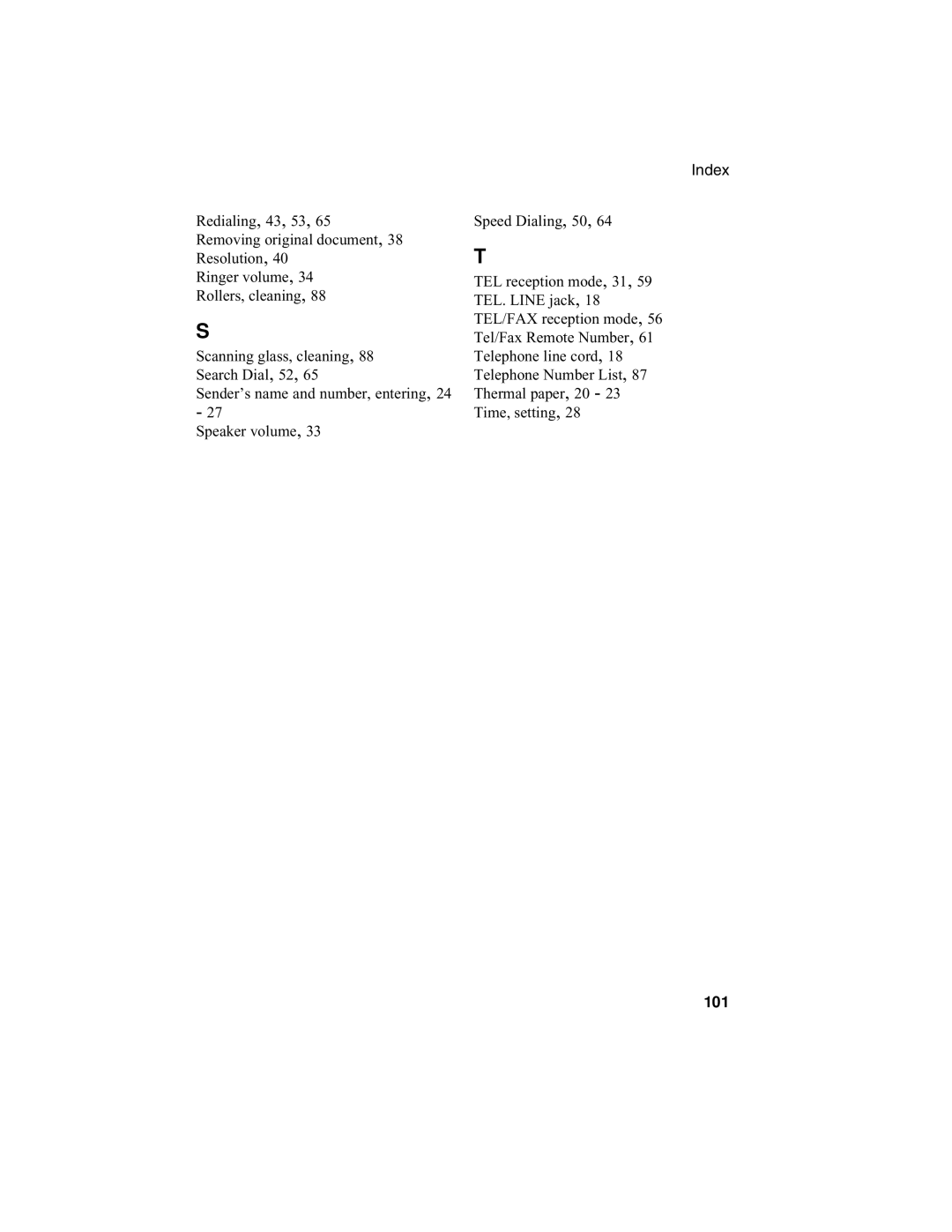 Sharp F0-50 F0-70 operation manual 101 