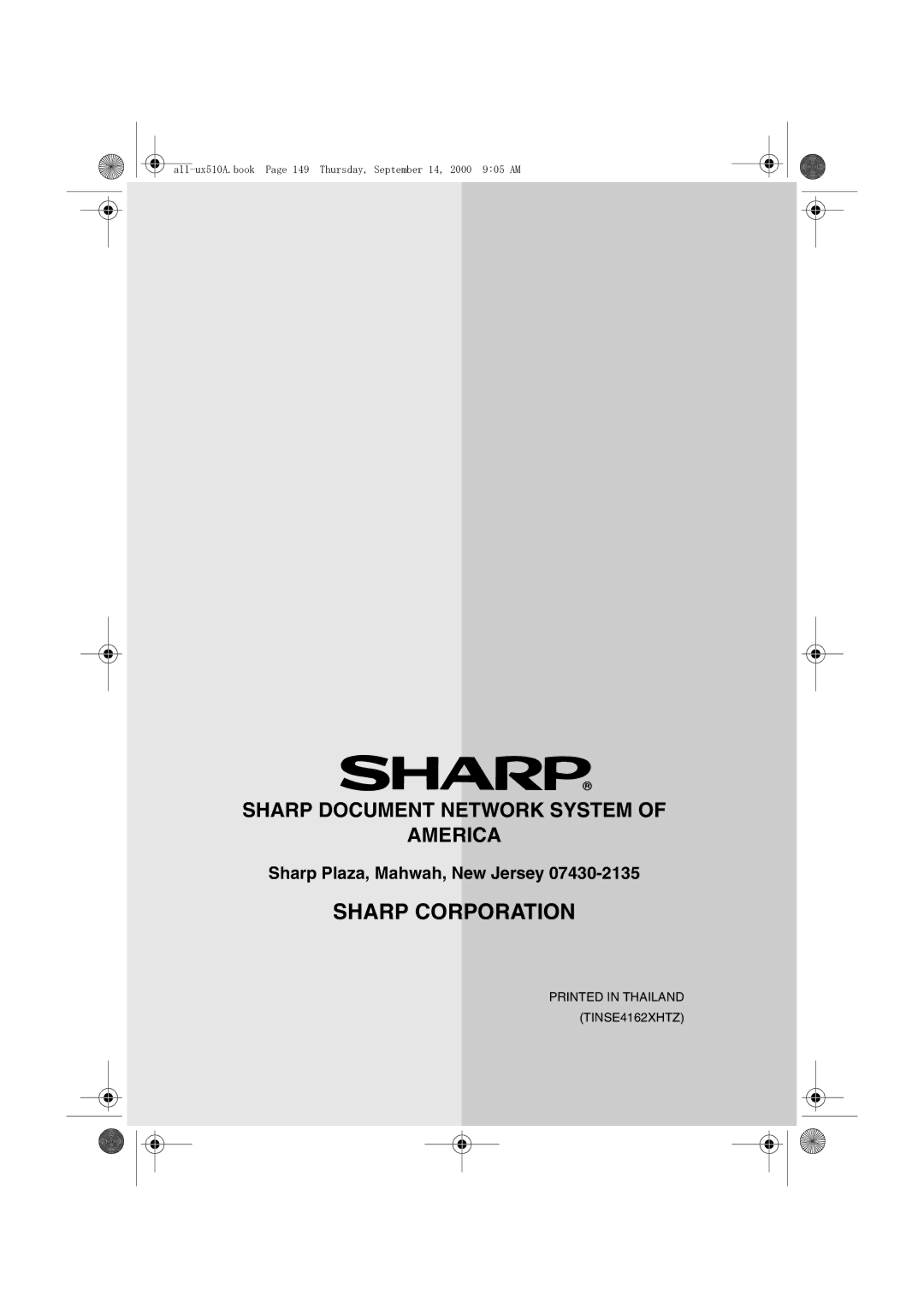 Sharp FO-1470 operation manual Sharp Corporation 