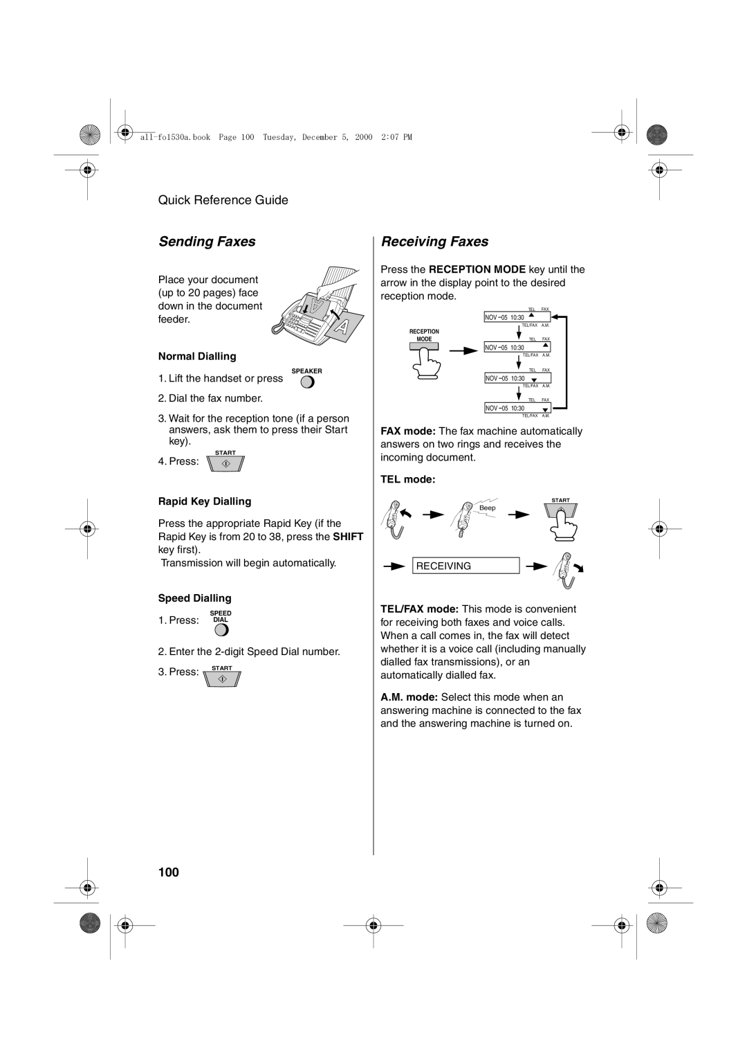 Sharp FO-1530 operation manual Sending Faxes, Receiving Faxes 