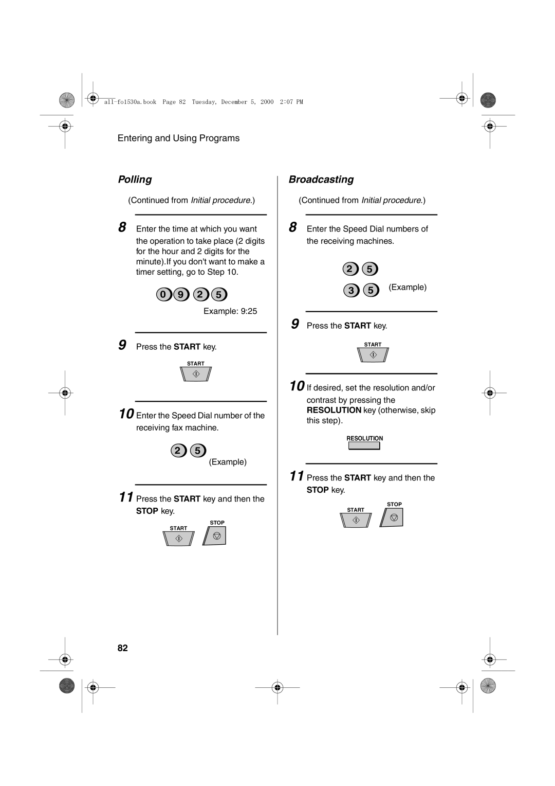 Sharp FO-1530 operation manual Polling, Broadcasting 