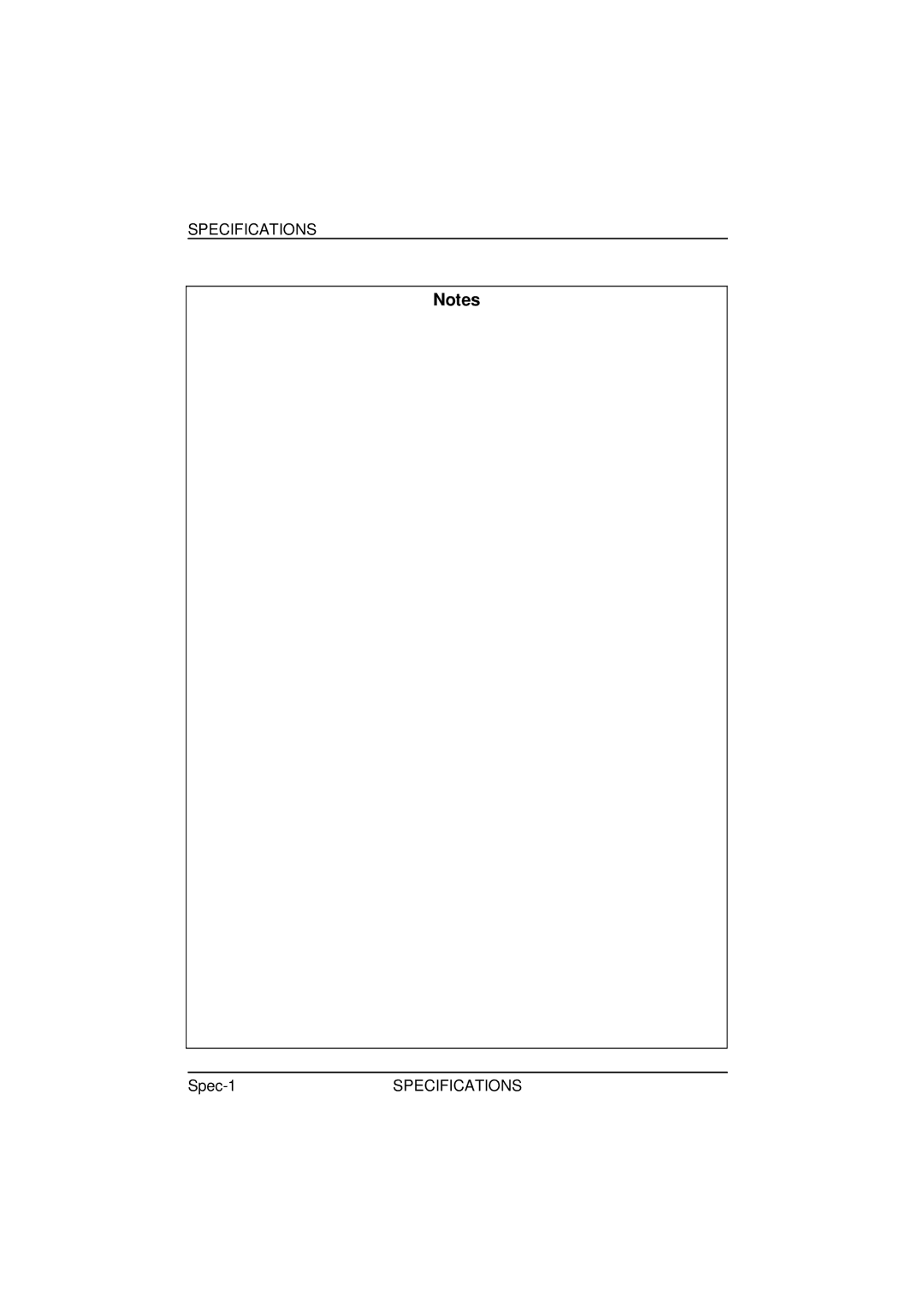 Sharp FO-1850, FO-1650 operation manual Specifications 