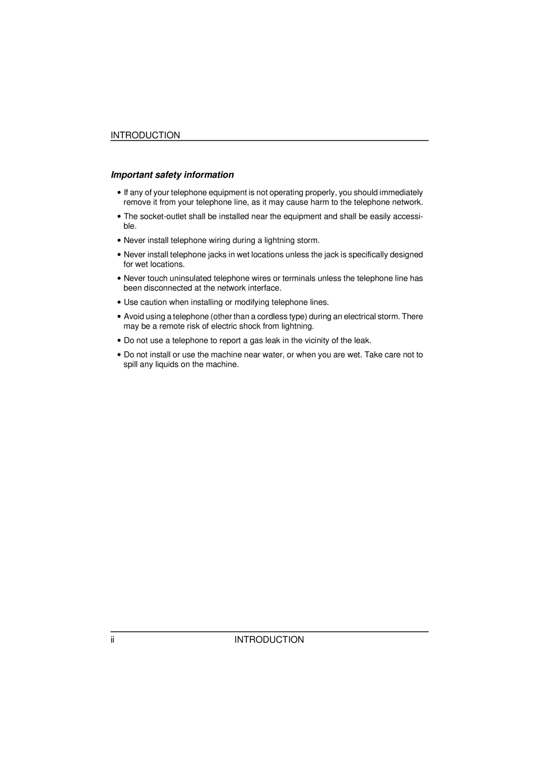 Sharp FO-1850, FO-1650 operation manual Important safety information 